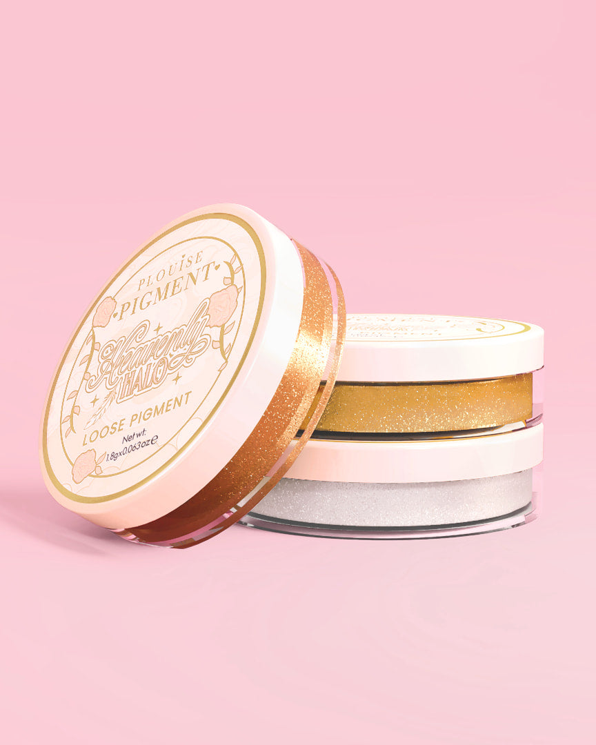 Tre vaschette del set di pigmenti di ombretti glitter sciolti P.Louise Secret Stardust