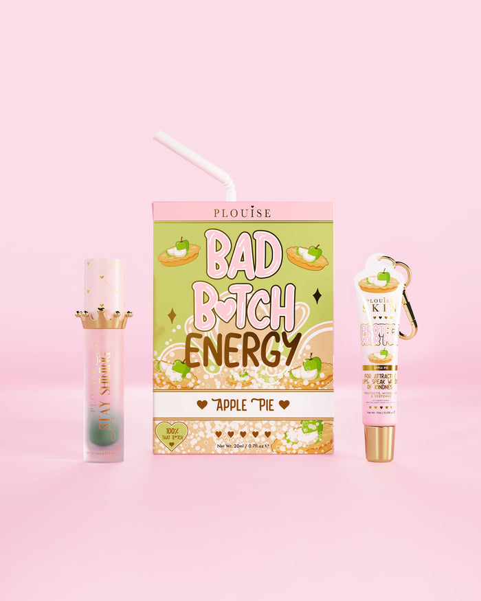 An Apple Pie Bad Bitch Energy di P.Louise con balsamo per labbra e olio per labbra