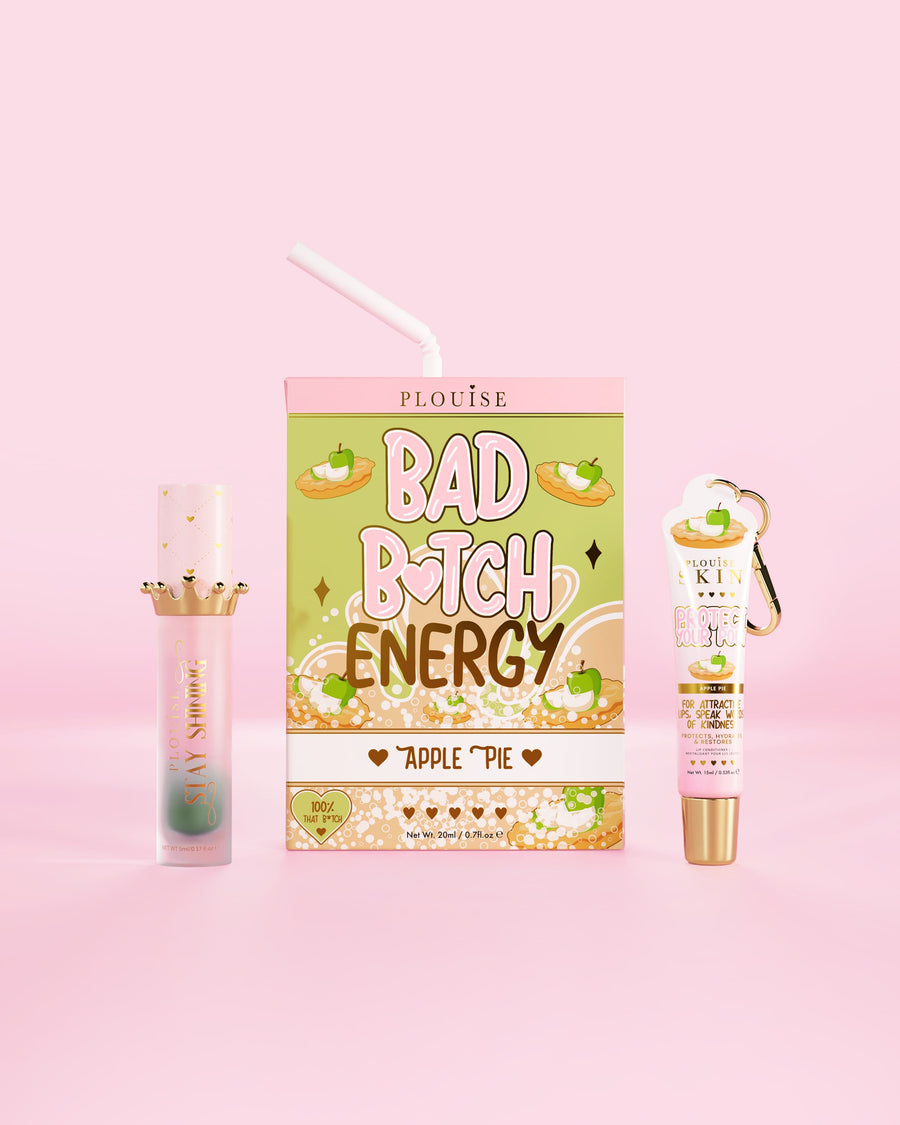An Apple Pie Bad Bitch Energy di P.Louise con balsamo per labbra e olio per labbra