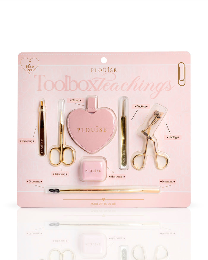 Ritorno alla cassetta degli attrezzi per il business. Kit di strumenti per trucco e bellezza