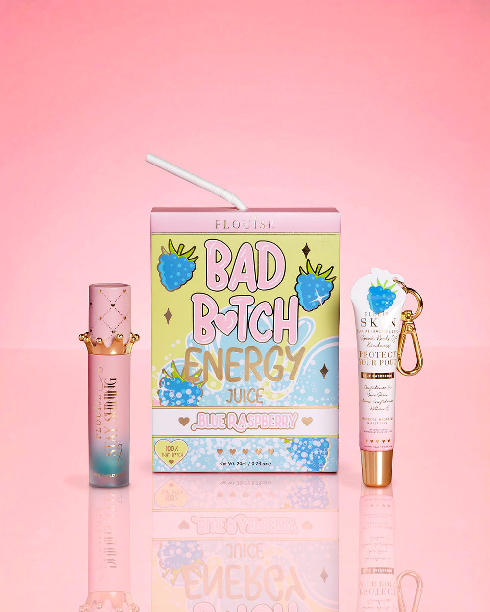 Duo balsamo labbra e olio labbra Bad Bitch Energy - Lampone blu