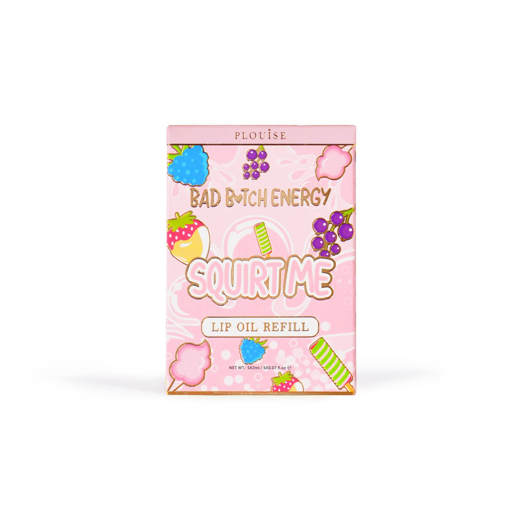 Confezione di bustine di ricarica di olio per labbra Squirt Me da 5 ml