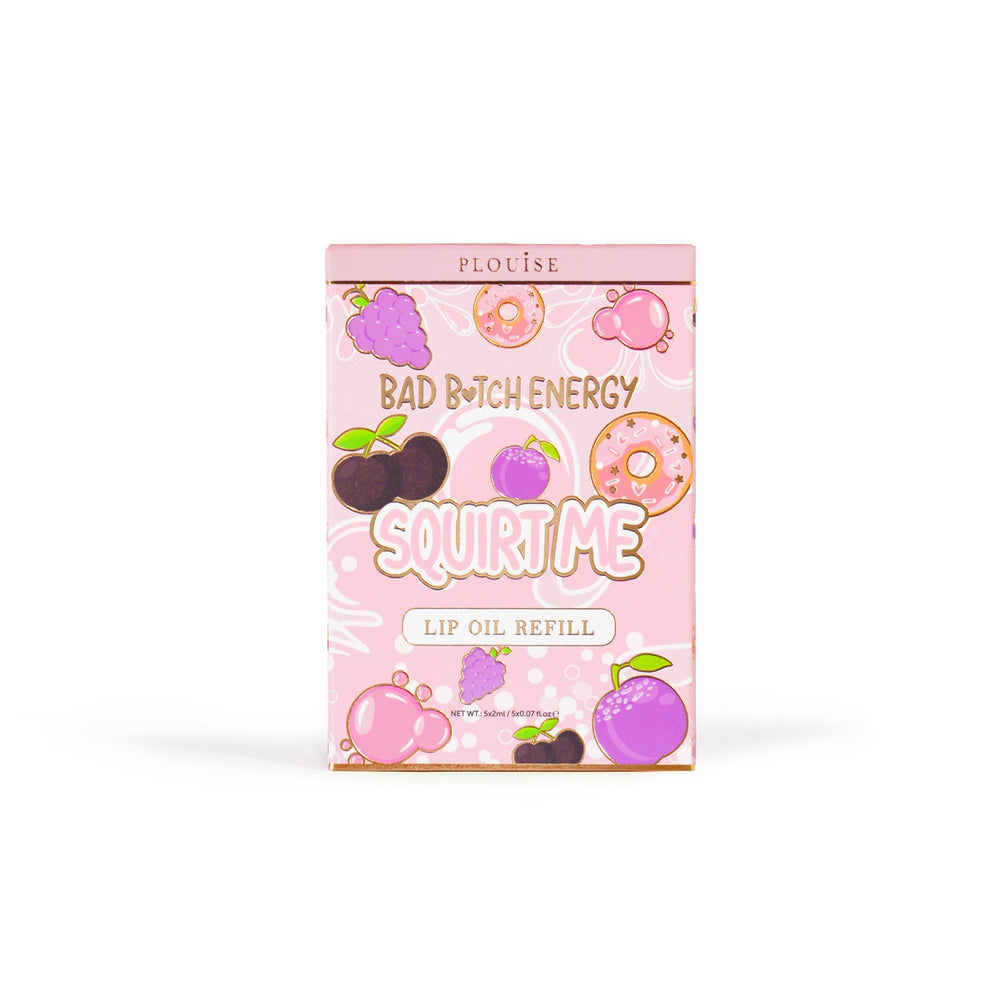 Confezione di bustine di ricarica di olio per labbra Squirt Me da 5 ml