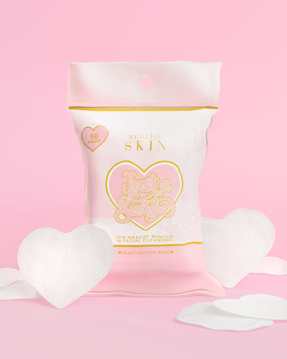 Just A Swipe Heart-Shaped Cotton Pads
