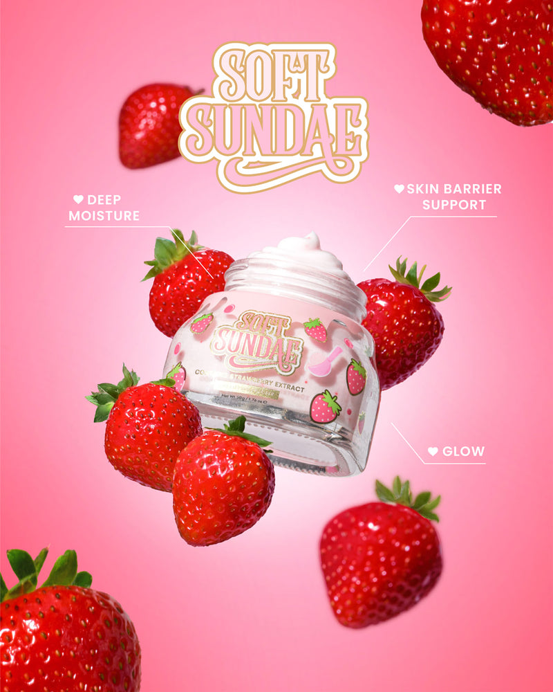 Crema idratante montata con gelato morbido sundae
