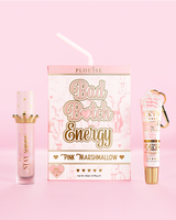 P.Louise 'Bad Bitch Energy' duo di labbra marshmallow rosa su sfondo rosa