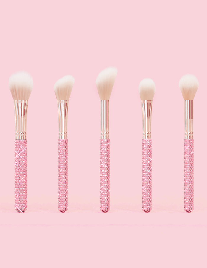 Set di pennelli per trucco viso e occhi in cristallo da 20 pezzi