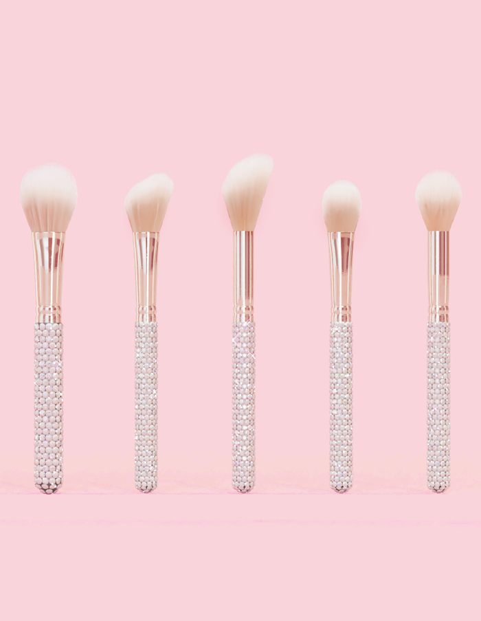 Set di pennelli per trucco viso e occhi in cristallo da 20 pezzi