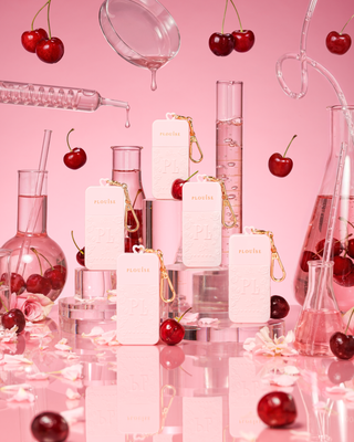 5 pink P.Louise hand sanitiser sprays in cherry scents