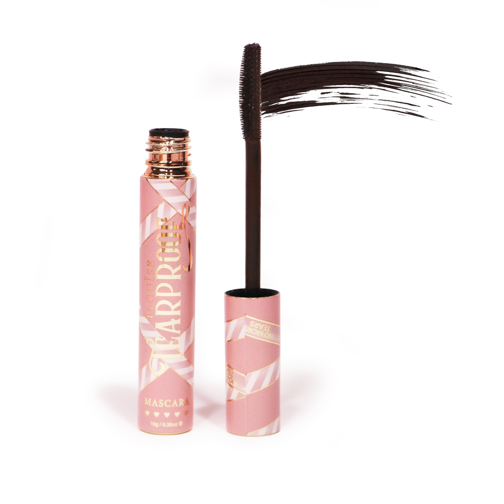 Il mascara antistrappo P. Louise in marrone intenso su sfondo bianco