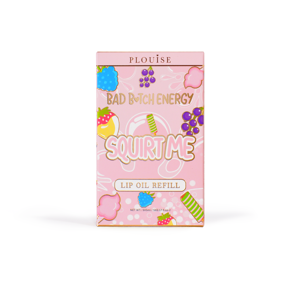 Confezione di bustine di ricarica di olio per labbra Squirt Me da 5 ml
