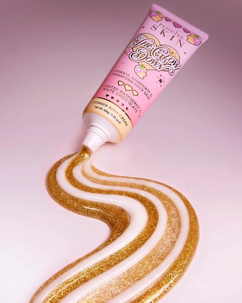 The Glow Down Body Shimmer – Lampone glassato e cioccolato bianco